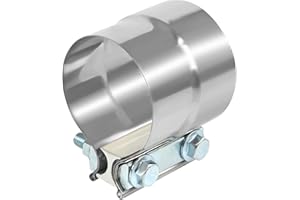 Godimg 3.0 Inch（76.2mm） Abrazadera de escape,Abrazadera de banda de escape Lap Joint, abrazadera de silenciador de reparación de tuberías de acero inoxidable 304