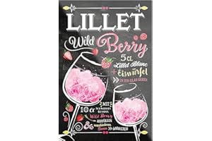 ‎SCHILDERKREIS24 schilderkreis24 – Cocktail Rezept Magnet Alkohol Spirituosen Deko Kühlschrankmagnet Humor Geschenkidee Geburtstag Weihnachten 9x6 cm (Lillet Wild Berry)