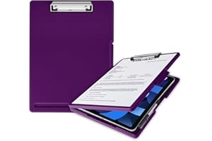 ‎SITHON SITHON Klemmbrett A4 mit Aufbewahrungsfach, Klemmbrettmappe tragbares Schreibmappe mit Fach Organizer Schreibbrett für Krankenschwester Arzt Verkaufstrainer Büro Schule Lehrer Studenten, (Lila)