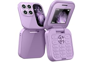 SBYZM Mini Flip Mobile Phone, 2024 New Foldable Cell Phone with FM Radio Magic Voice Blacklist Speed Dial Vibration, 2 SIM Card Small Display Cell Phone Gift for Father's Day Mother's Day