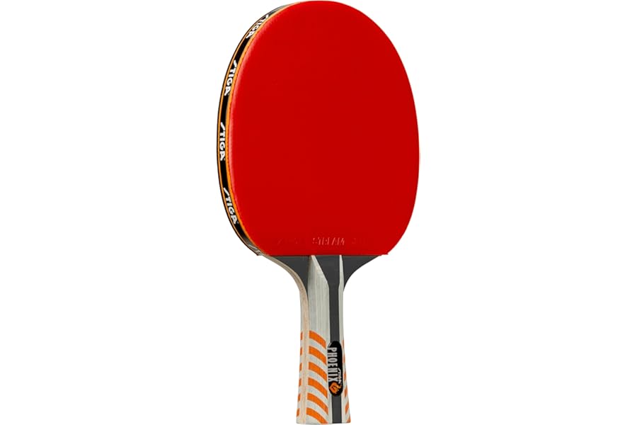STIGA Phoenix Ping Pong Paddle - 5-Ply Ultra-Light Blade - 2mm Tournament-Approved Sponge - Flared Handle for Enhanced Control - Competitive Table Tennis Racket for Family Fun