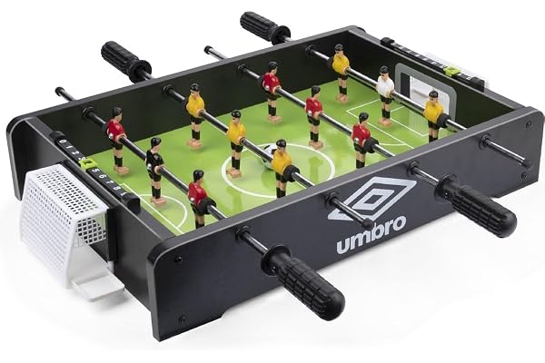 Umbro Babyfoot - Modèle de Table - Baby Foot avec 12 Joueurs - Comprend 2 Balle - Noir