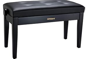 Roland Duet Size Piano Bench in Satin Black with vinyl seat - RPB-D300BK