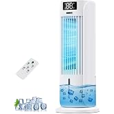 Enfriador de Aire 4 en 1, Aire Acondicionado con 2 Modos, 6 Velocidades, Oscilaci&oacute;n 90&deg;, Temporizador 12H, con Dep&oacute;sito de Ag