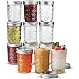 AHVI Glass Mason Jar with Lid for Kitchen Jars and Container Bar Cafe Cold Coffee Drinking Mason Jars (400 ML_Pack of 2)