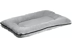 SUNNYDOGS Hundebett XXL | weiches, abwaschbare Hundematte mit Bezug | Kuschelkissen mit bequemem Rand für große Hunde | graues Hundekissen 120 x 80 cm