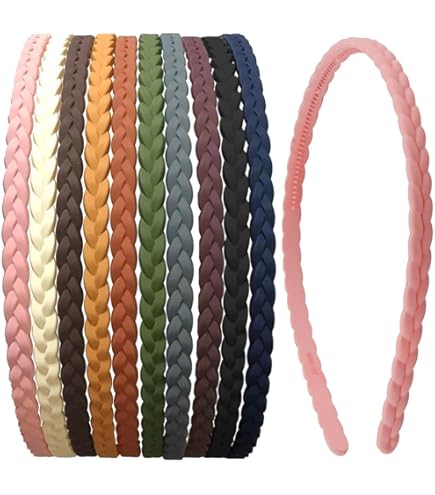 Dunne plastic haarband met tandjes, in matgeel (art.nr. 149-08