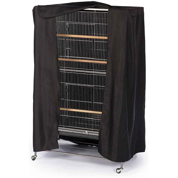 POPETPOP Universal Bird Cage Cover – Washable Blackout Cover, 120x88x62cm, For Parrot & Bird Sleep
