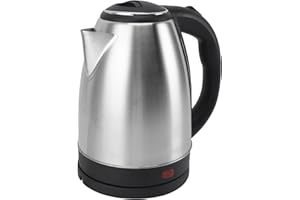 Yasta Bollitore Elettrico 2 Litri in Acciaio Kettle 1500W Spegnimento Automatico Scalda Acqua Fast Tè e Tisane Senza Fili Cordless
