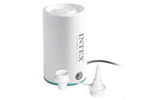Intex 66646 - Pompa elettrica QuickFill AC400 per Gonfiaggio e Sgonfiaggio, Plastica, Bianco