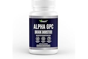 SUNSHYNE Alpha GPC & Bacopa Monnieri Enhanced Brain Support Formula - 60 Capsules with Ginkgo Biloba, Rhodiola Rosea, & DMAE for Cognitive Enhancement - 1 Month Supply