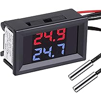Termometro Voltmetro Orologio LED 3 In 1 - Per Auto, Moto, Barca, DC 5-50V - Foto 12