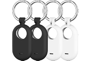 Wanme 4 stycken fodral för Samsung Galaxy SmartTag2 fodral, mjukt silikonskyddsfodral, reptåligt vattentätt bärbart Samsung Galaxy SmartTag2 spårningsfodral med nyckelring