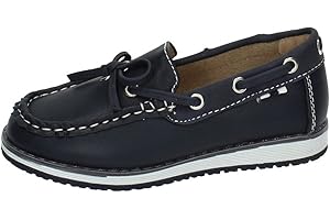 DEMAX NS598A-18 Zapatos NAÚTICOS NIÑO Zapatos MOCASÍN