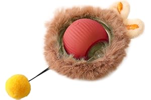 HhBdy Pelota Interactiva para Gatos, Pelota Eléctrica para Gatos, Pet Smart Rolling Ball, Juguete Eléctrico Automático para Gat os, Juguete Eléctrico para Gatos, Pelota Rodante Automática para Gato