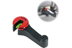 VIWAVEE Uchwyt na zagłówek samochodowy 2 w 1 z uchwytem na telefon komórkowy, hak tylny 360°, na torbę, zakupy, organizer, uchwyt na torebkę (kolor czerwony, 1 opakowanie)