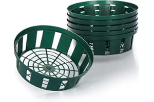 Com-four® 6X Paniers pour Bulbes, Bol de Plantation pour Planter et Stocker des Plants d'Oignons, Petit Panier d'Oignons Verts (6x Bol - 22cm)