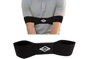 Scott Edward Pro Golf Swing Arm Band d'entraînement de Golf pour Les débutants Unisexe, Noir et Bleu, Noir