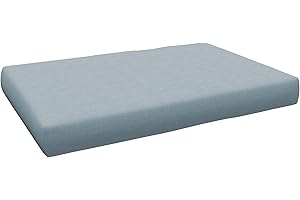 POKAR Cuscino-sedile 120x80x15cm per Divano da Giardino,fodere asportabile e lavabile, per Bancali, comoda Seduta per Interno ed Esterno, schiuma fredda, DYI - fai da te, senza Pallet, blu