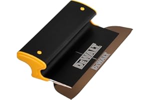DEWALT Trockenbau Skimming Klinge, 25,4 cm | Pro-Grade | extrudiertes Aluminium & europäische Edelstahl-Konstruktion | schlagfeste Endkappen | Sheetrock Gyprock Wandboard Gipskarton | DXTT-2-910