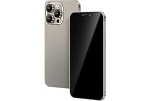 FufoneUS Display falso giocattolo telefono cellulare metallico modello replica non funzionante 1:1 telefono per telefono 15 Pro giocattolo falso telefono cellulare (Fur 15 Pro titanio schermo nero)