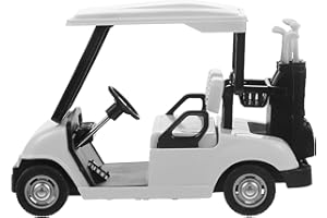 WINOMO Metallo Cart Pressofusione Pull Back Action Cart Pullback Veicolo Club Scrivania 1:20 Golf Cart Bianco