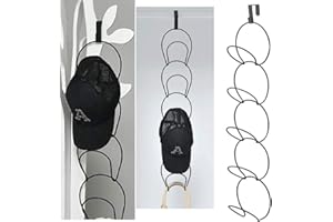 TopHGC Huthaken, Eisendraht, Huthaken für 5 Hüte, Präsentationsständer, Baseballkappe, Handtuchhalter, Organizer (schwarz)