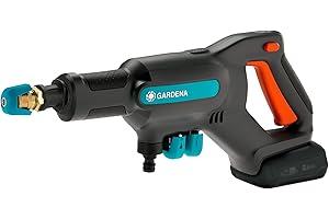 Gardena Limpiador inalámbrico de presión media AquaClean 24/18V P4A sin batería: 3 niveles, presión máx. 24 bar, manguera aspiración, conexiones OGS y filtro (14800-55)