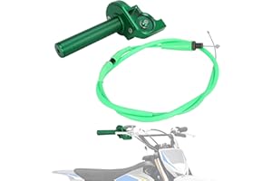 IUVWISN Conjunto acelerador moto 7/8 '' 22 mm Puño Acelerador Rapido Moto con Cable Acelerador Pit Bike 125 Universal para Manillares 50 110 125 150 200 250 cc Dirt Bike ATV Mini Bike Verde