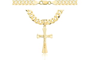 AMOR LUXURY AMAR OPRAVA Złoty łańcuszek męski pancerka z krzyżem 585, łańcuszek męski 925/585, solidny, naszyjnik męski, gruby, 6,5 mm