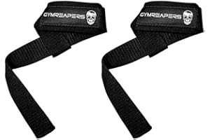 Gymreapers Lifting Wrist Straps for Weightlifting, Bodybuilding, Powerlifting, Strength Training, Deadlifts - Padded Neoprene with 18” Cotton