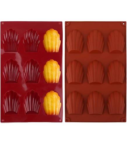 2 Madeleine Backformen Aus Silikon – Muschelförmige Backform Für Kekse, Kuchen, Schokolade, Eis
