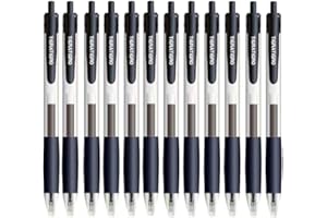 tigratigro 12 długopisów kulkowych, 0,5 mm, do biura i szkoły, wysokiej jakości długopis żelowy, szybkoschnący, czarny