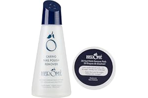 Herome - Pack Quita Esmalte 120ml + Discos Quita Esmalte 30uds | Removedor Sin Acetona, Apto para Uñas Acrílicas y Semipermanente, Toallitas para Quitar Esmalte