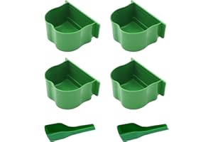 DIIWMME Lot de 6 gamelles pour oiseaux - Cuillères à suspendre - Pour perroquets, calopsittes, moineaux, inséparables