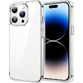 GGM GİYİM & AKSESUAR iPhone 14 Pro ile Uyumlu Şeffaf Silikon Şok Emici &Ouml;zellikli Full Kasa Koruma Sağlayan Şeffaf Kılıf