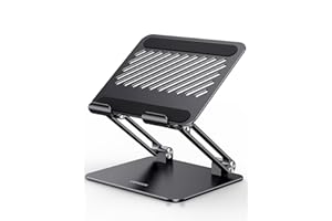 UGREEN Tablet Ständer Verstellbare Halterung Aluminium Faltbarer Handy, kompatibel mit iPad Pro Air Mini 11 12.9 Galaxy Tab S9 Huawei MatePad iPhone 16 15 bis 12,9 Zoll (Schwarz)