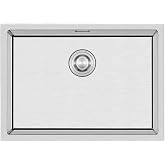 Crauf Stella Premium El Yapımı Tek G&ouml;zl&uuml; 304 Paslanmaz &Ccedil;elik Mutfak Evyesi 49 cm x 44 cm Platinum Stain İnox