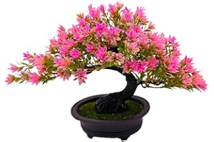 Fycooler Bonsaï Artificiel en Pots-Arbres Artificiels Décoratifs Réalistes-Pin Japonais-Bonsaï Genévrier-Mini Plantes Artificielles en Plastique pour la Maison,Le Bureau,la Décoration de Jardin Zen