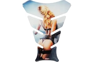 BIKE-LABEL Bike Label 500883A Tank Pad Paint Protector Sticker for Motorcycle Tanks Sexy Girl