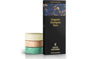 Set de 3 - Shampoing Solide et Apres Shampoing Solide Bio 180g - Shampoing Pousse Cheveux + Cheveux Brillant et Fort - Shampoing Cheveux Gras et Sec - Shampoing Homme et Femme Naturel - Satin Naturel