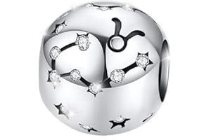 MARIA FONTE Charm New 2024 MariaFonte Compatibile Tutte Marche Bracciali Collane Zodiaco Segni Zodiacali Oroscopo Portafortuna Argento Compleanno Anniversario Originale Offerte Amicizia Mamma Bead Cuore Natale