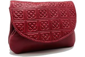 Lugupell Monedero para Mujer, Hecho a Mano en España, Piel de máxima Calidad Muy Suave al Tacto, Pequeño y en Formato Corto, Cartera para Mujer. Panot Color Cereza
