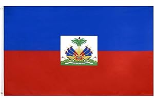 Stormflag Drapeau Haïti 90x150cm en polyester pongé 90g avec œillets et Double couture