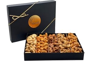 Persis Premium Cashew Selection Gift Box - Healthy Gourmet Snack Box - Luxury Gift For Christmas, New year, Friends And Family
