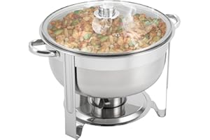 BALIDER MBUYI Chafing Dish - Récipient de maintien au chaud - En acier inoxydable - 8,5 l - Pour restauration, buffet et fête