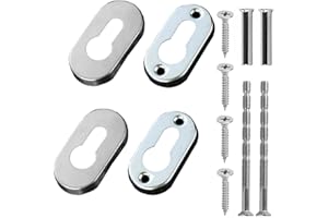 EODKSE 4 pcs de Cubiertas de Cerradura ovaladas para Puerta con Seguridad de Cubierta de Ojo de Cerradura y Tornillos para Cerradura Escudo de Seguridad, Protege tu Puerta y Llave Agujero con Estilo