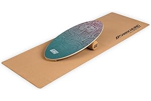 BoarderKING Indoorboard All-Rounder- Tavola di Equilibrio per Surf e Skate Indoor, Tavola Propriocettiva per NeuroMuscular Response Training, Tappetino Protettivo
