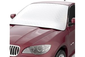 Estefanlo Car Windscreen Cover for Winter Magnetic Snow Cover Heavy Duty Windscreen Covers Frost Snow Protector Car Windshield Cover (183x116 cm)