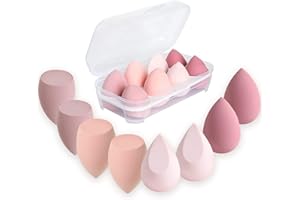 EUDUQ 8 Stück Make up Schwamm Set,Beauty Blender groß Make Up ei bunt Puderquaste Kosmetik Schwämmchen Waschbar Sponge Abschminkpads für Flüssigkeit Foundation Puder Sonnenschutz